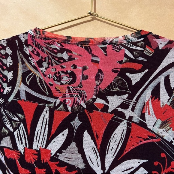 Fuzzi Jean Paul Gaultier Patchwork Mesh Top Long Sleeve Y2K Indie Sleaze Size XS - Picture 9 of 11